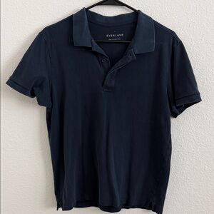 Everlane Men's Dark Navy Polo Shirt